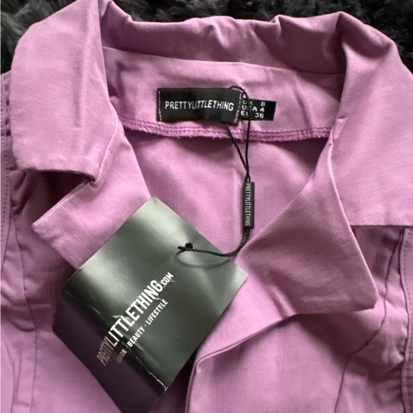 PrettyLittleThing Lilac Zip Crop Top – Size 4 (NWT) - Picture 7 of 7